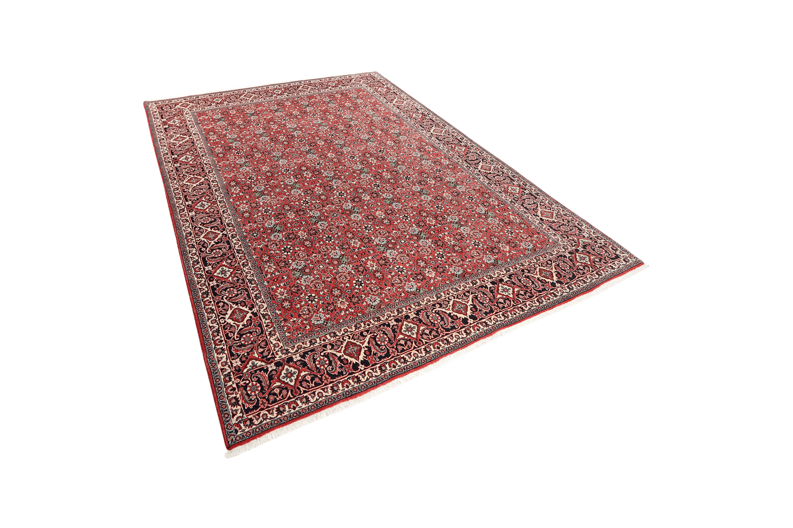 Bidjar — Hand-knotted, 197x293 cm, Red, 100% Virgin Wool | View 5