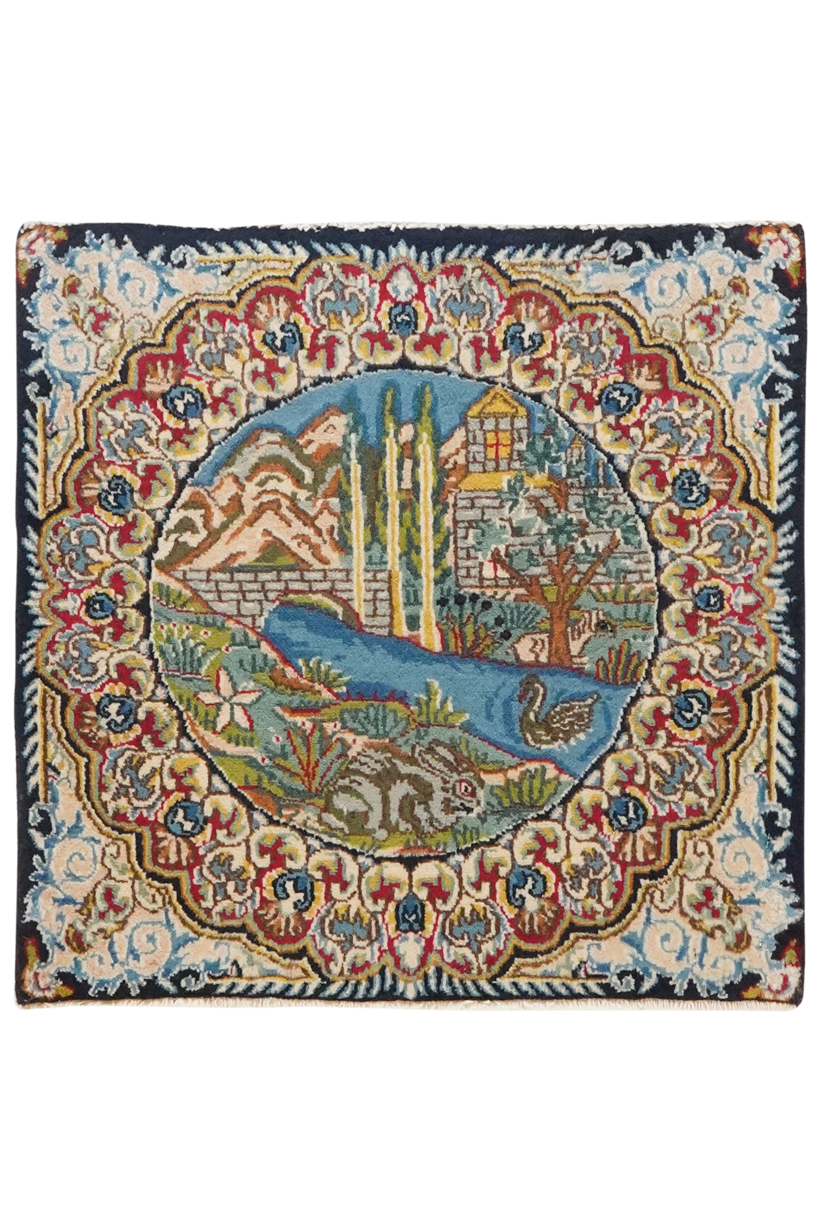 Kirman — Handgefertigt, 53x53 cm, Bunt, 100% Virgin Wool | Main view