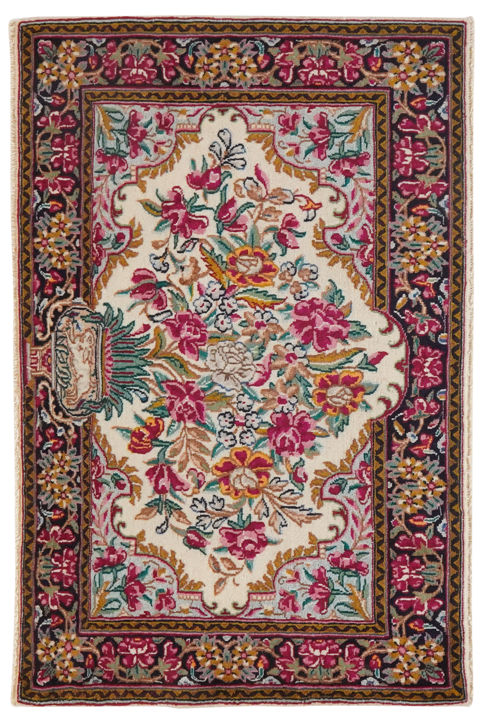 Kirman — Handgefertigt, 58x89 cm, Blau, 100% Virgin Wool | Main view