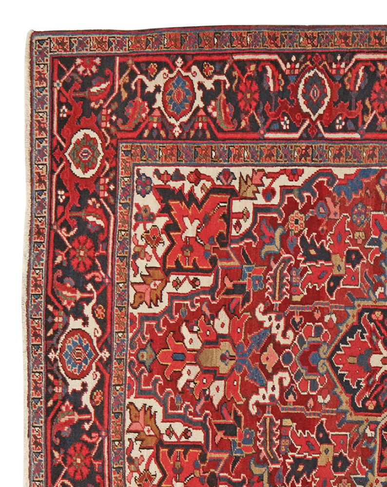 Heriz — Hand-knotted, 145x194 cm, Red, 100% Virgin Wool | View 3