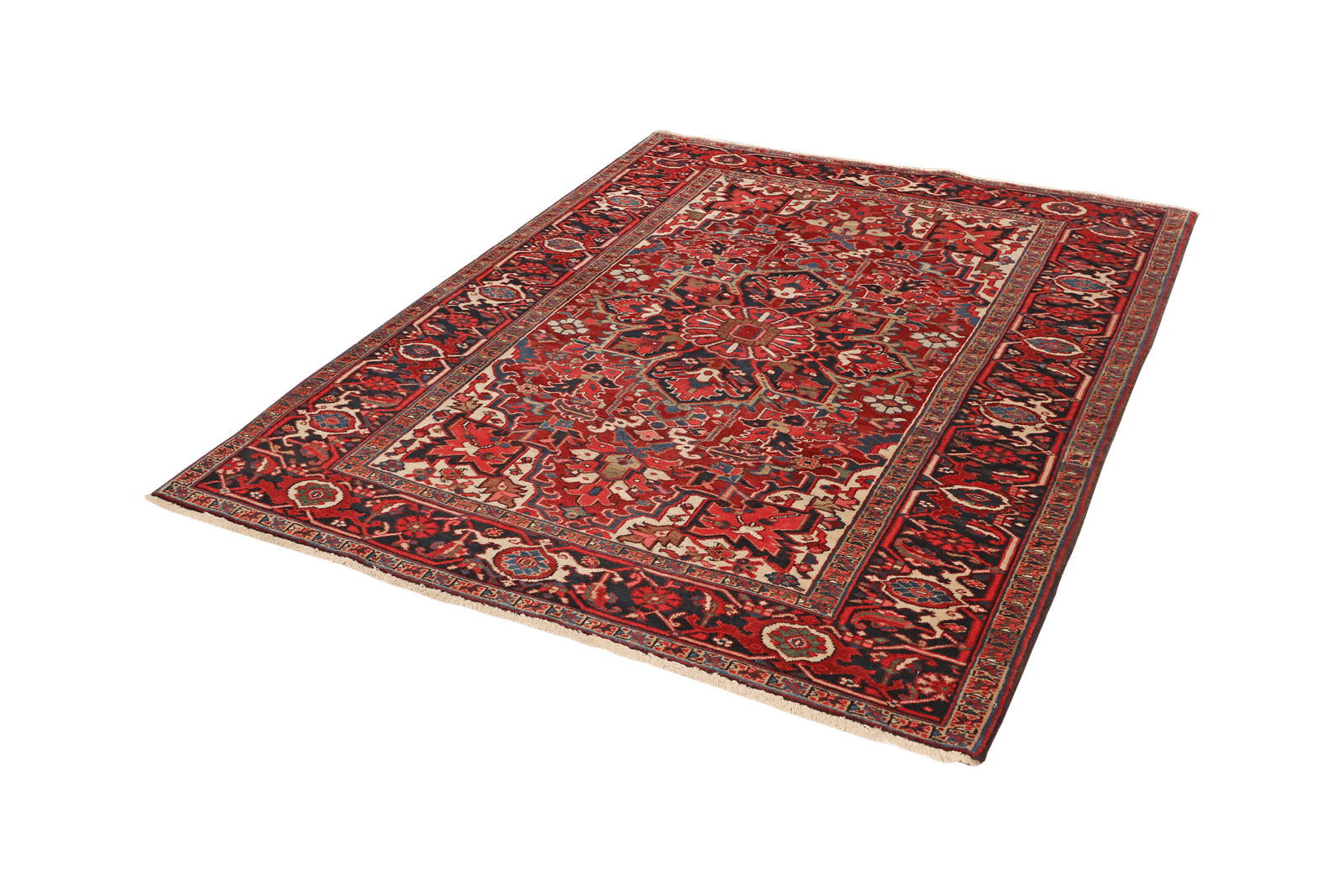 Heriz — Hand-knotted, 145x194 cm, Red, 100% Virgin Wool | View 5
