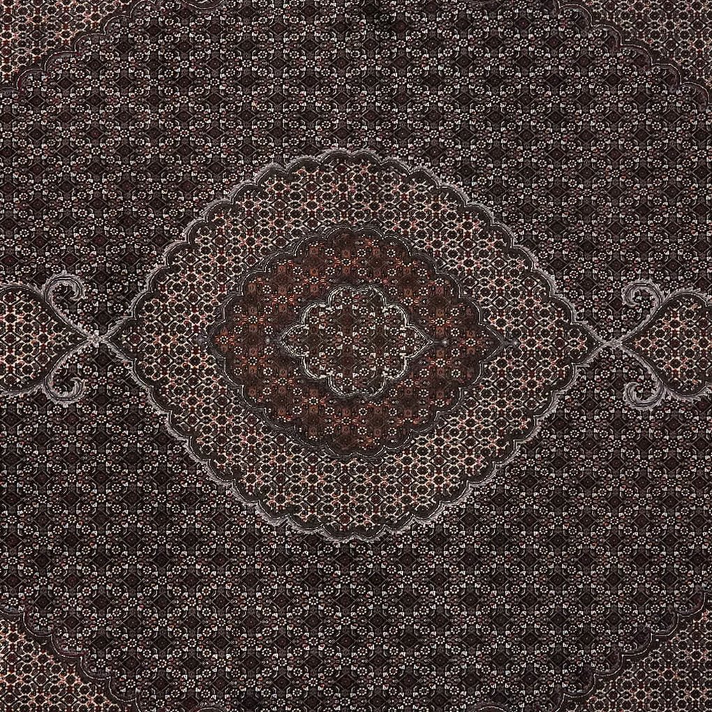 Tabriz 40 Raj — Hand-knotted, 252x351 cm, Black, 100% Virgin Wool | View 4