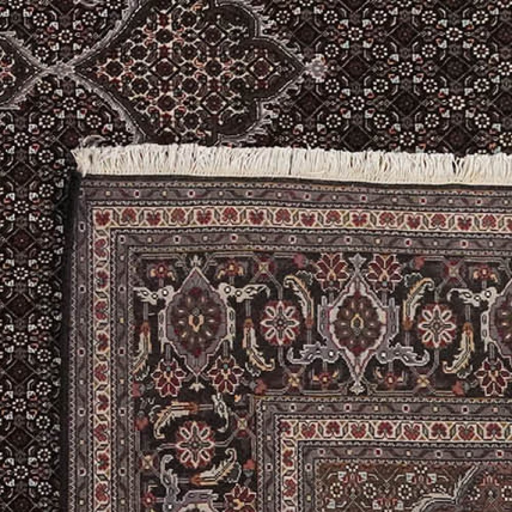 Tabriz 40 Raj — Hand-knotted, 252x351 cm, Black, 100% Virgin Wool | View 6
