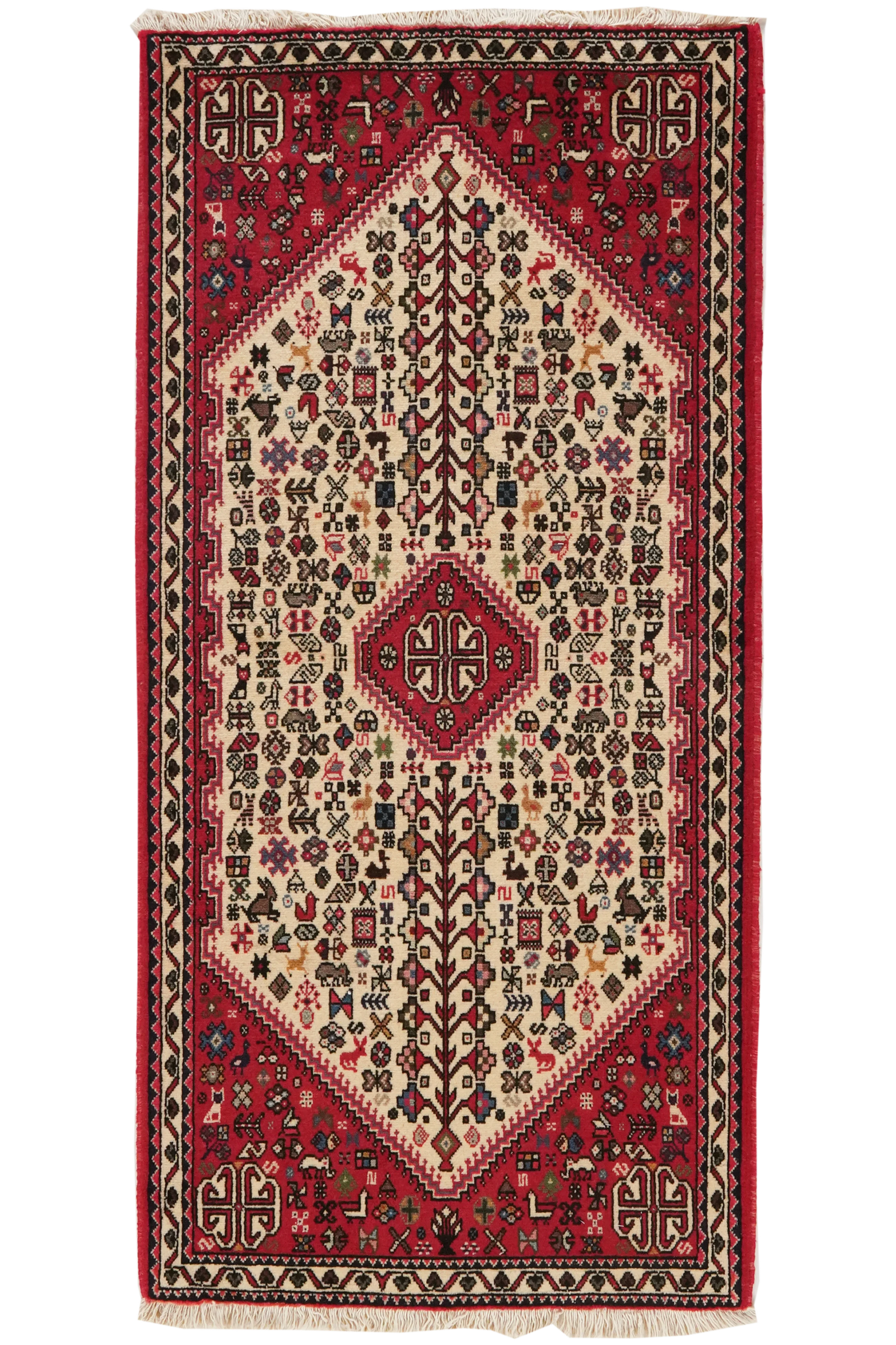 Abadeh — Handgefertigt, 150x72 cm, Beige, 100% Virgin Wool | Main view