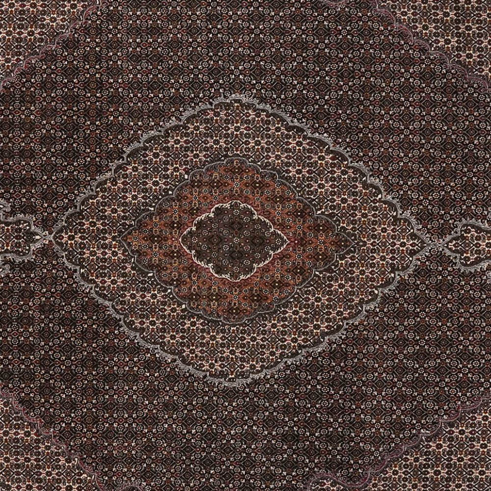 Tabriz 40 Raj — Hand-knotted, 250x350 cm, Black, 100% Virgin Wool | View 4