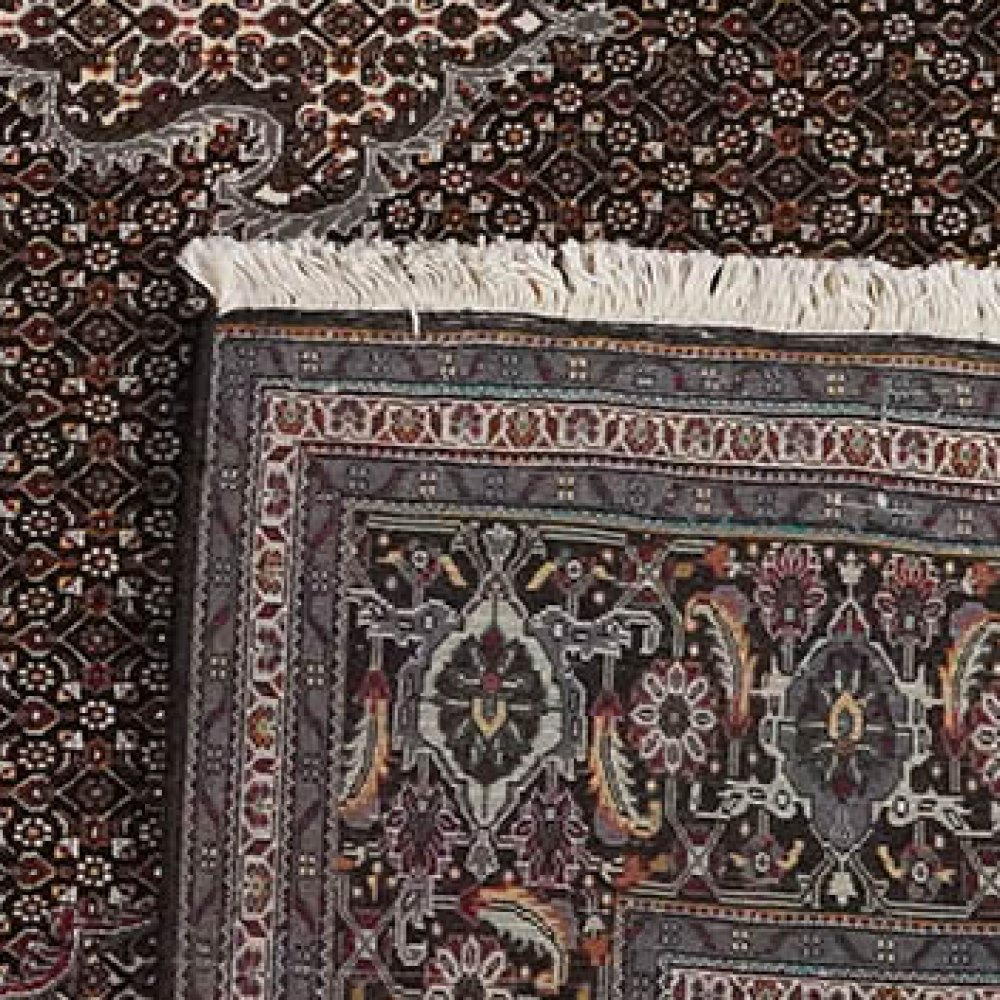 Tabriz 40 Raj — Hand-knotted, 250x350 cm, Black, 100% Virgin Wool | View 6