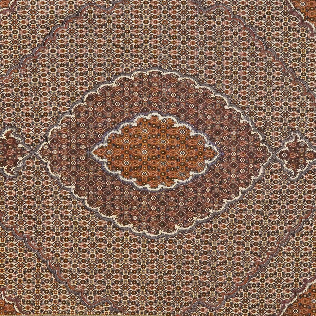 Tabriz 40 Raj — Hand-knotted, 202x249 cm, Brown, 100% Virgin Wool | View 4
