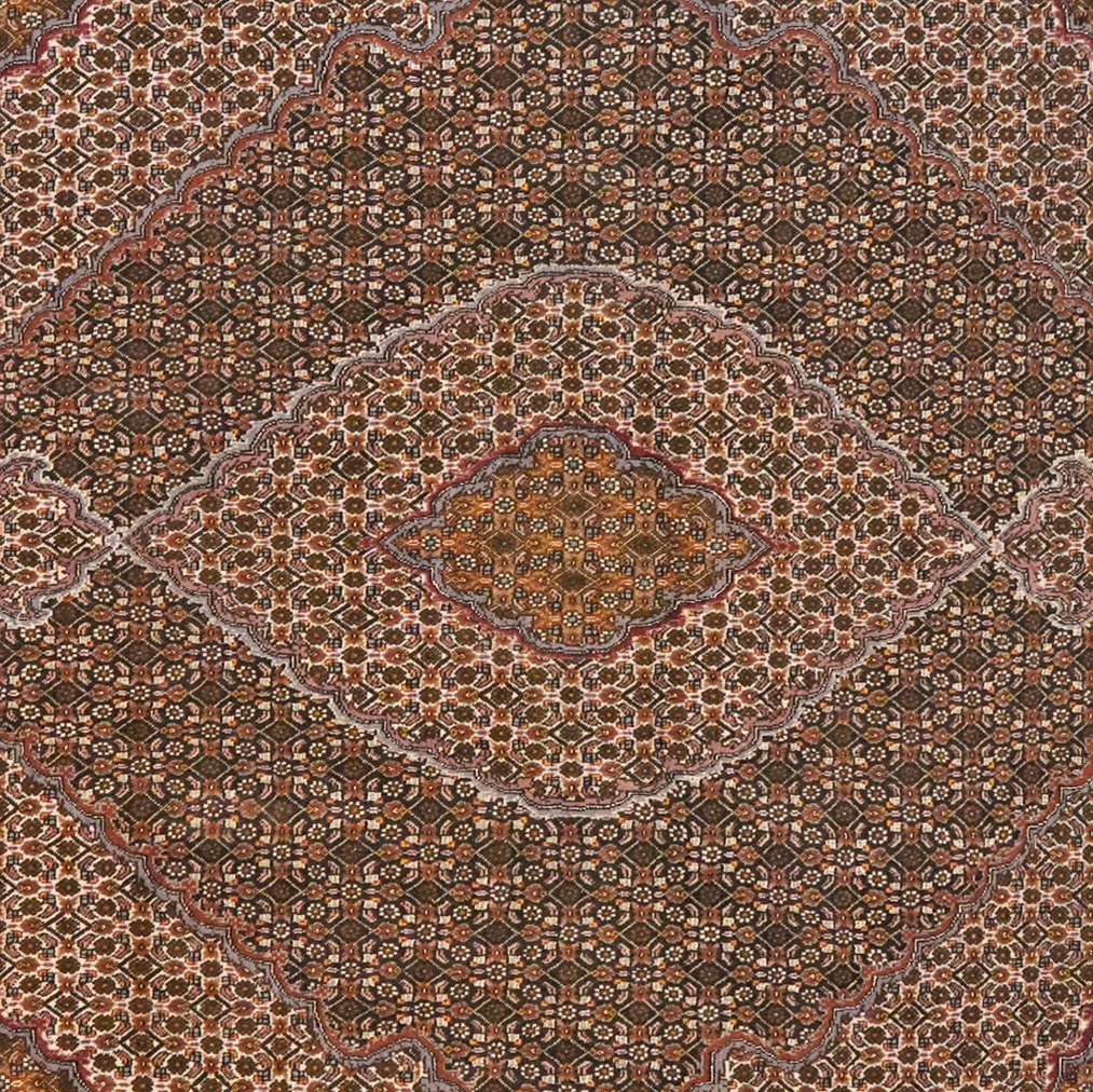 Tabriz 40 Raj — Hand-knotted, 197x246 cm, Brown, 100% Virgin Wool | View 4