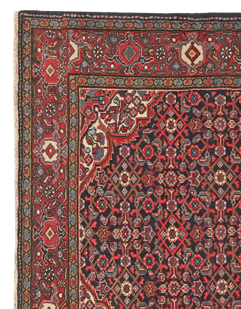 Farahan — Hand-knotted, 147x203 cm, Blue, 100% Virgin Wool | View 3