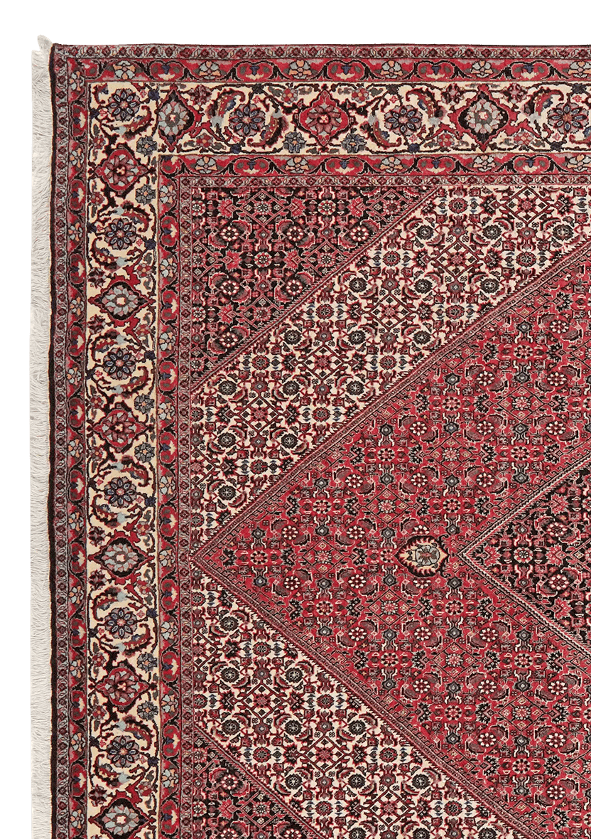 Bidjar — Hand-knotted, 205x302 cm, Red, 100% Virgin Wool | View 3