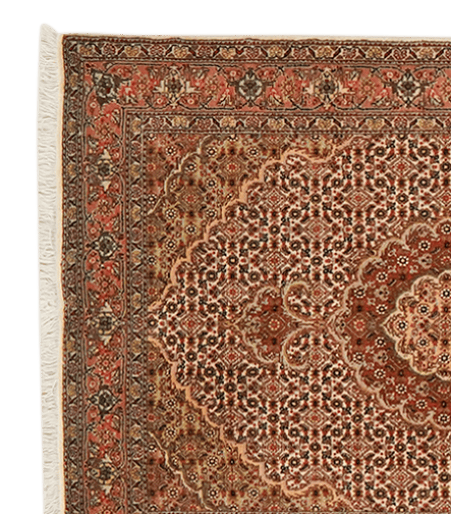 Tabriz 50 Raj — Hand-knotted, 80x301 cm, Brown, 100% Virgin Wool | View 3