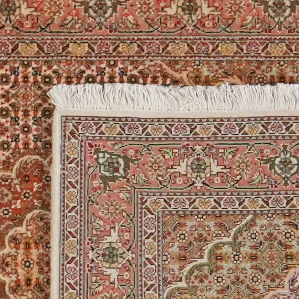 Tabriz 50 Raj — Hand-knotted, 80x301 cm, Brown, 100% Virgin Wool | View 6