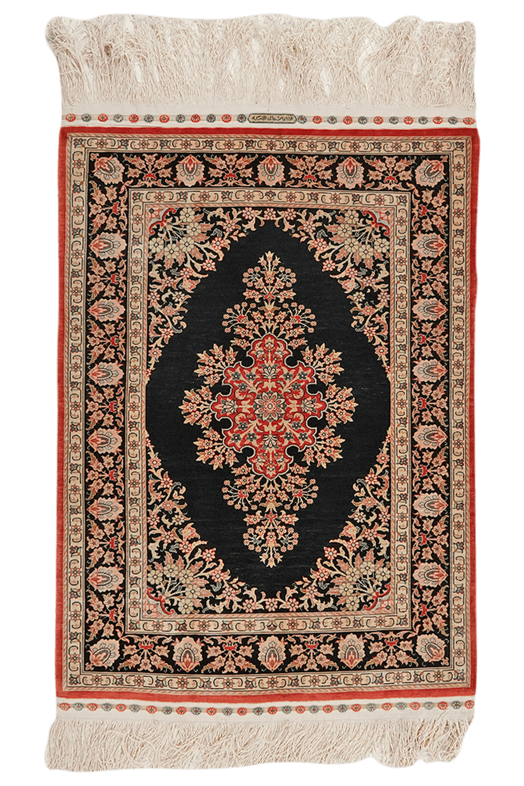 Hereke-Seide — Hand-knotted, 64x90 cm, Blue, 100% Silk | Main view