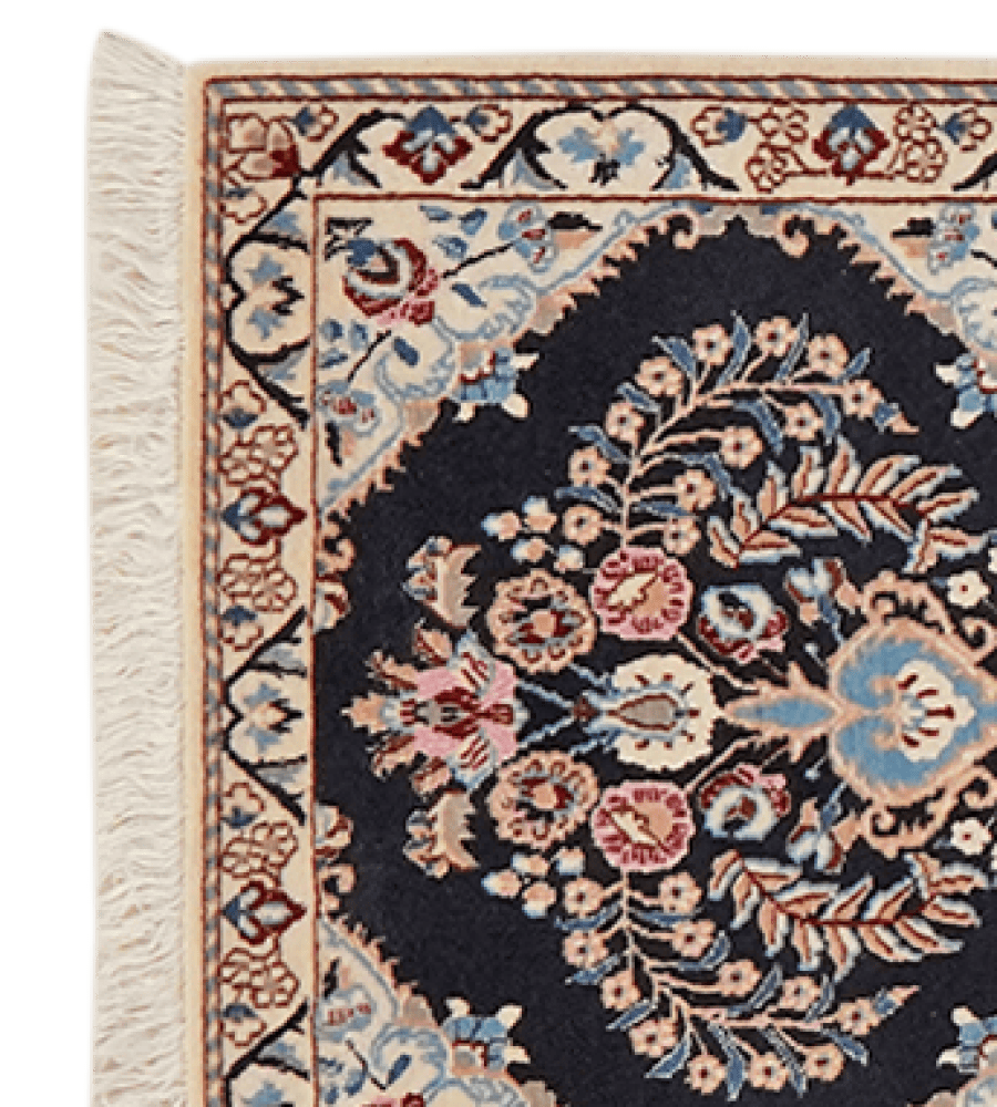 Nain 6La — Hand-knotted, 49x210 cm, Blue, 100% Virgin Wool | View 3
