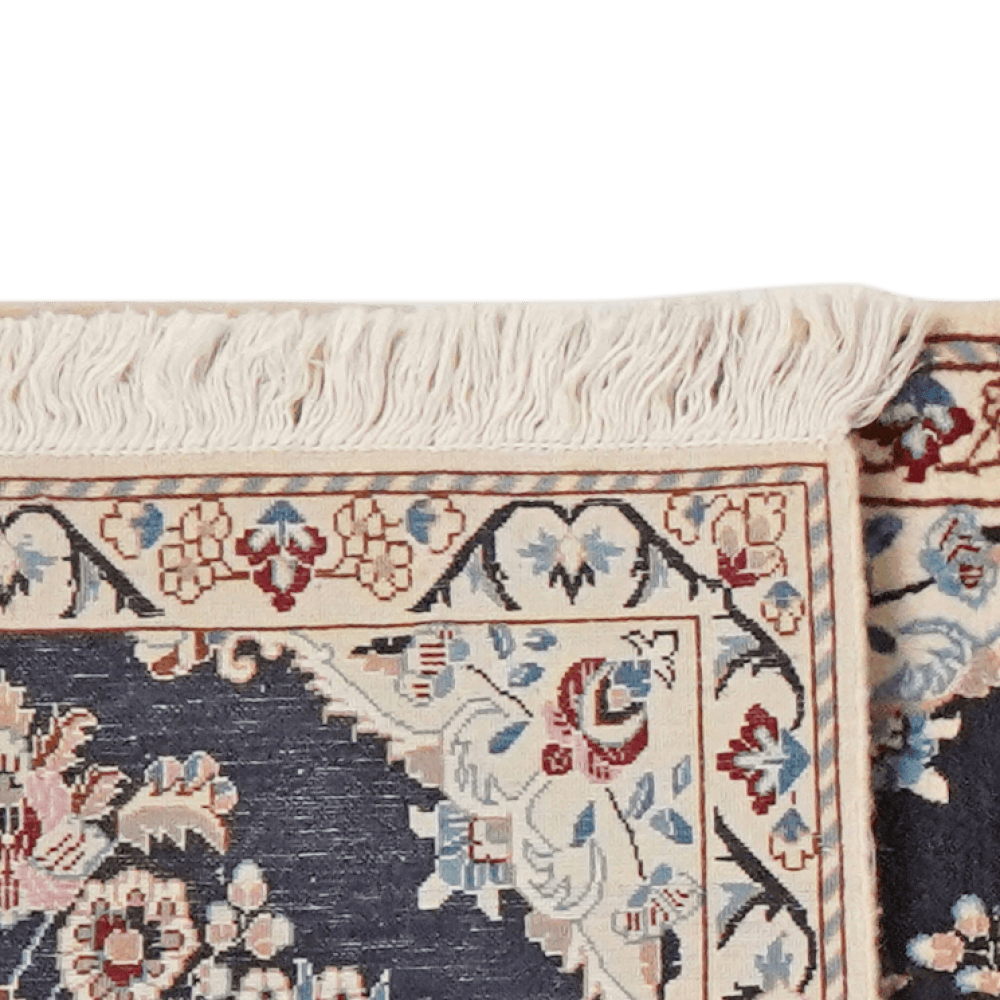Nain 6La — Hand-knotted, 49x210 cm, Blue, 100% Virgin Wool | View 6