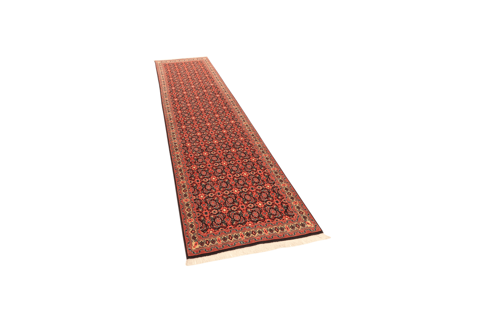 Tabriz 50 Raj — Hand-knotted, 79x293 cm, Orange, 100% Virgin Wool | View 5