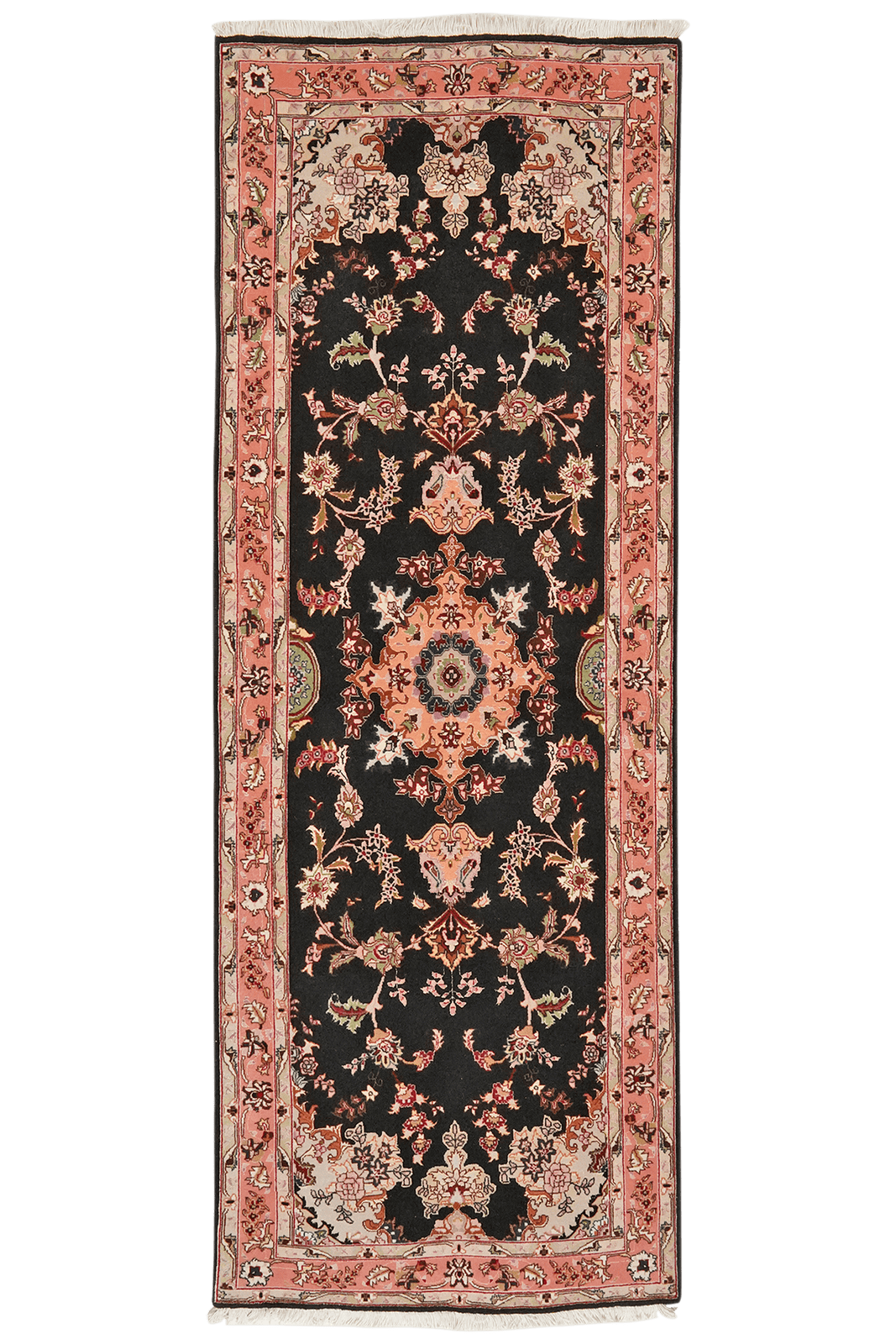 Tabriz 50 Raj — Hand-knotted, 79x220 cm, Blue, 100% Virgin Wool | Main view