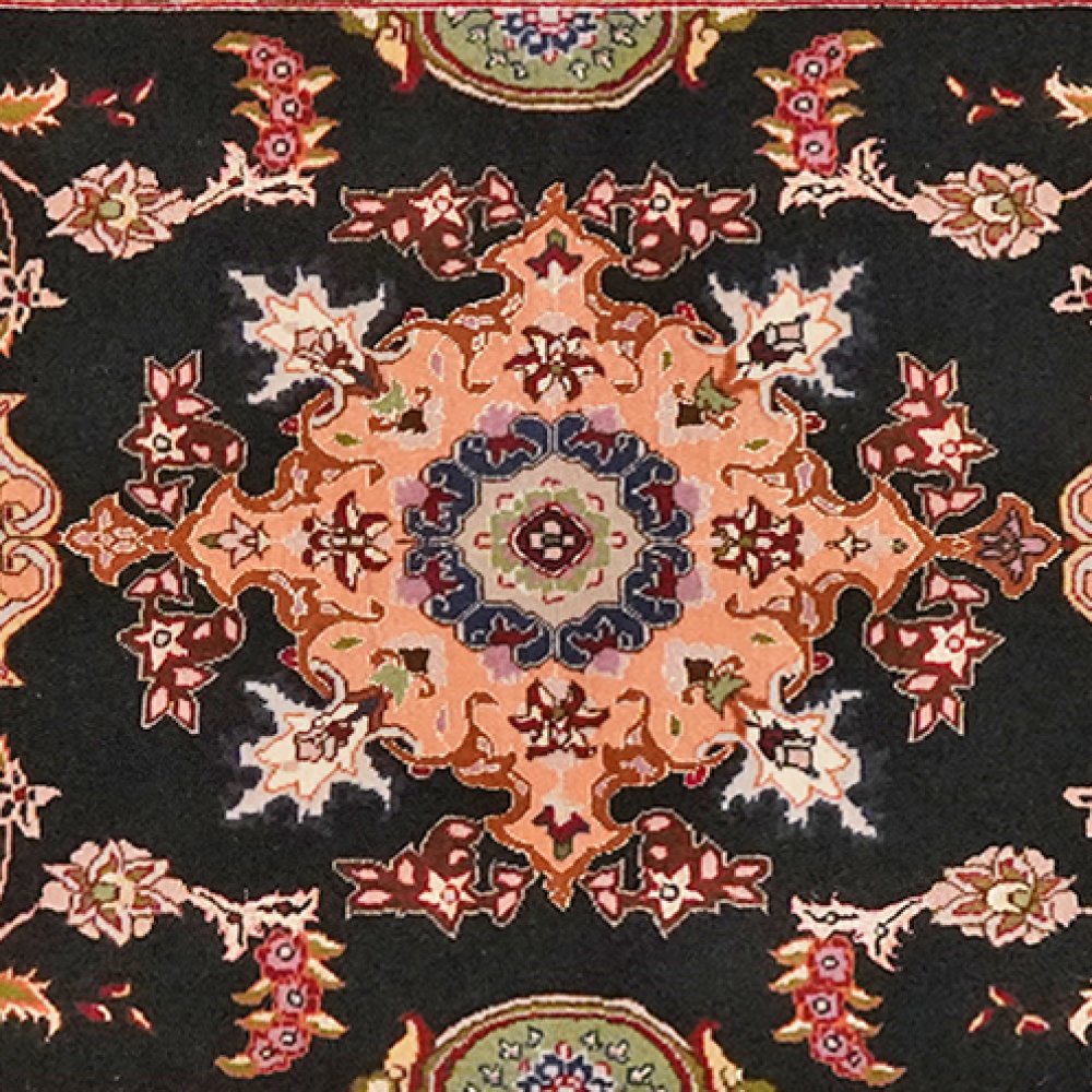Tabriz 50 Raj — Hand-knotted, 79x220 cm, Blue, 100% Virgin Wool | View 4