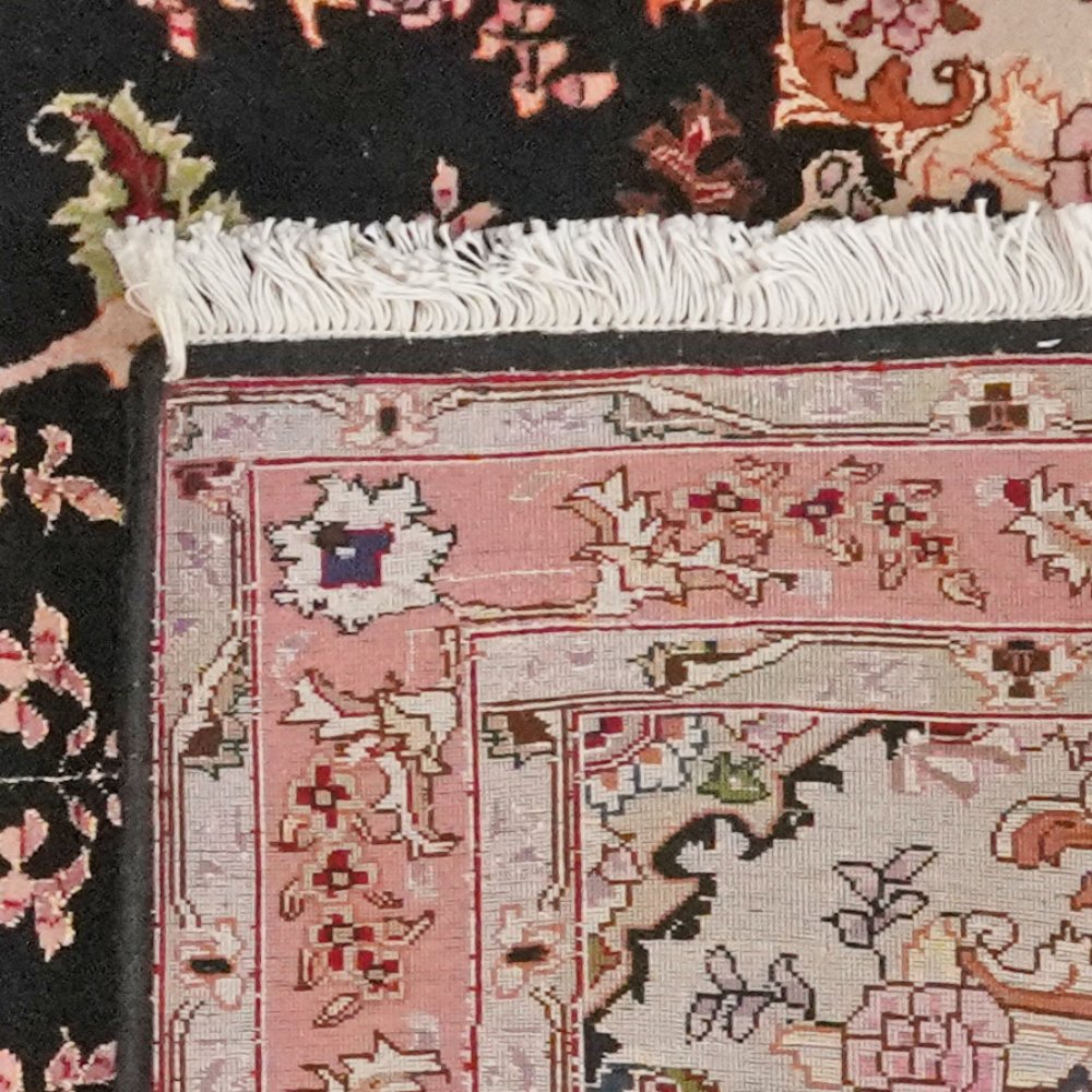 Tabriz 50 Raj — Hand-knotted, 79x220 cm, Blue, 100% Virgin Wool | View 6