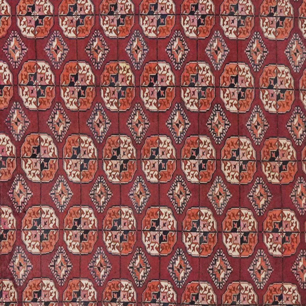 Tekke — Hand-knotted, 227x353 cm, Red, 100% Virgin Wool | View 4