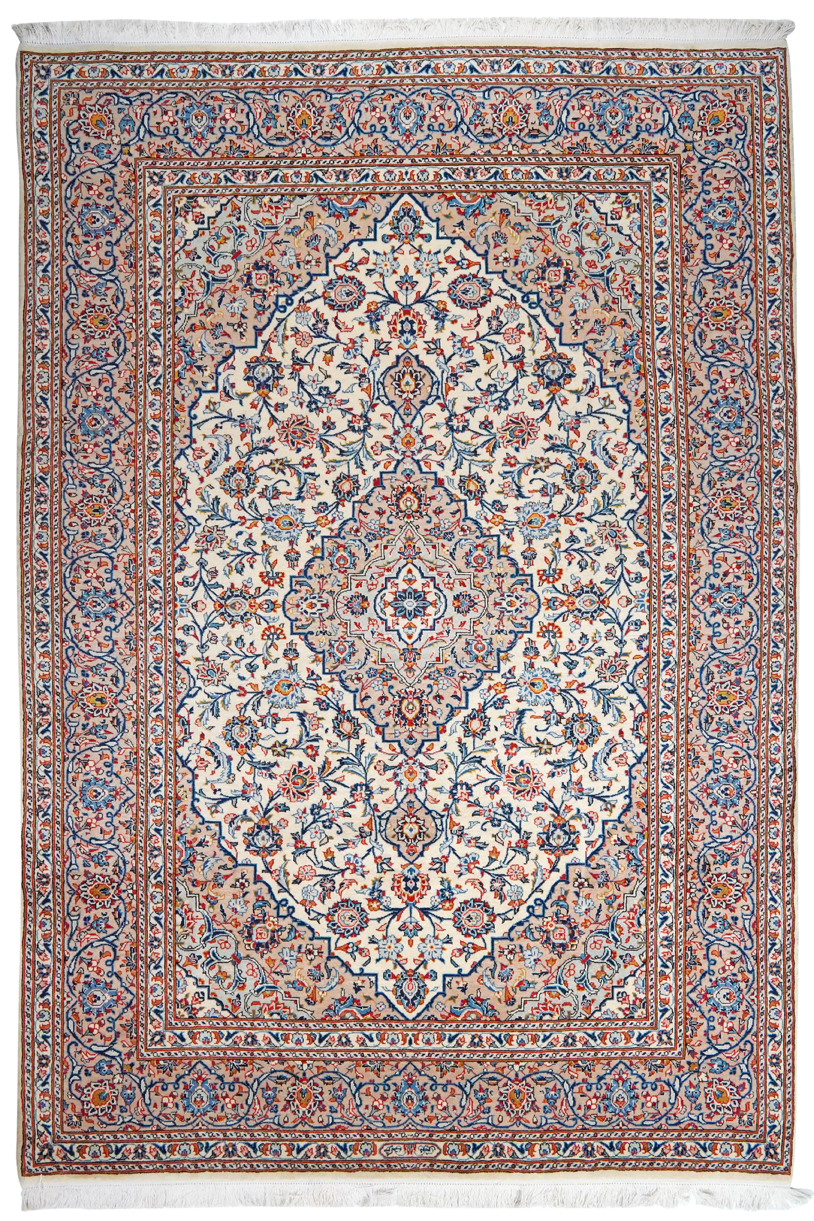 Kashan — Handgefertigt, 311x209 cm, Grau, 100% Virgin Wool | Main view