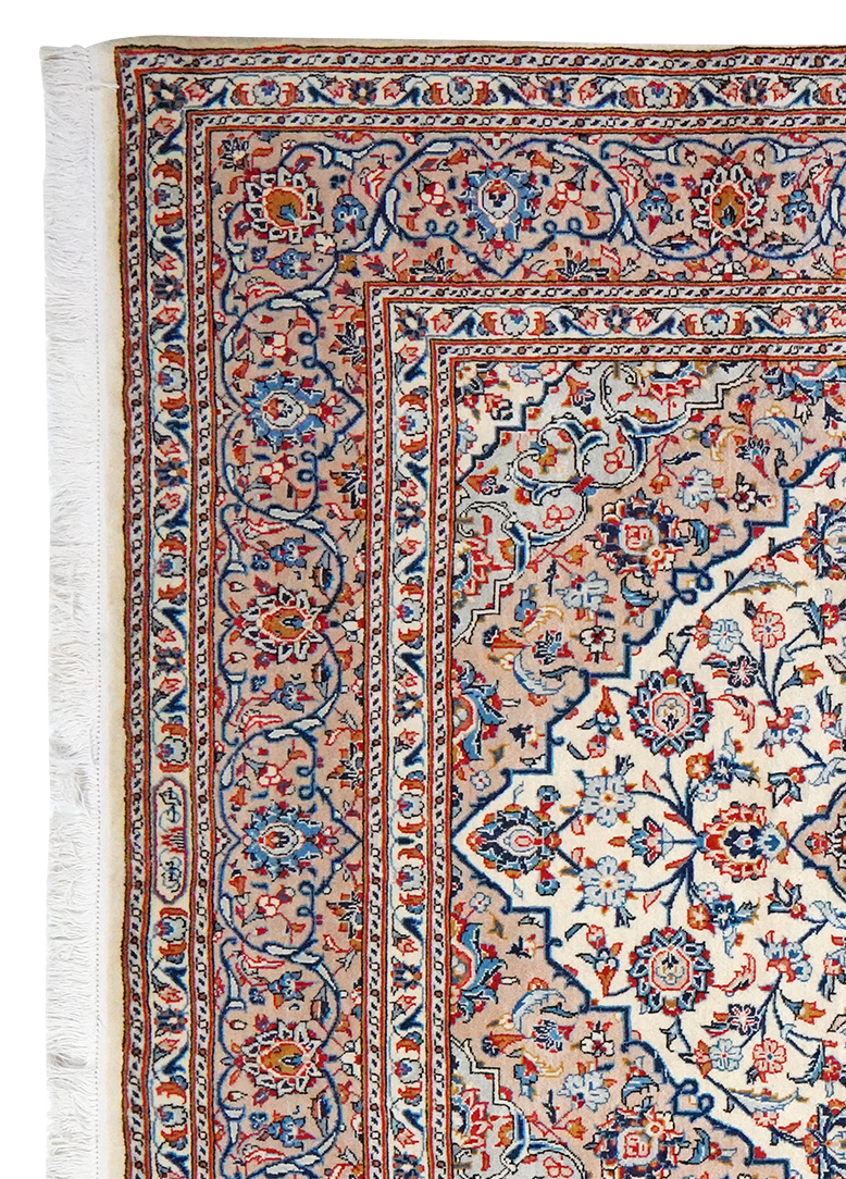 Kashan — Handgefertigt, 311x209 cm, Grau, 100% Virgin Wool | View 4