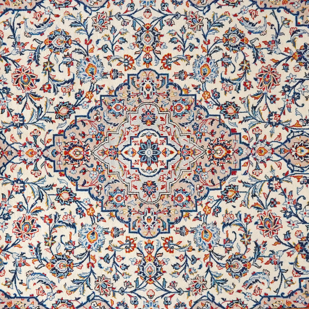 Kashan — Handgefertigt, 311x209 cm, Grau, 100% Virgin Wool | View 5