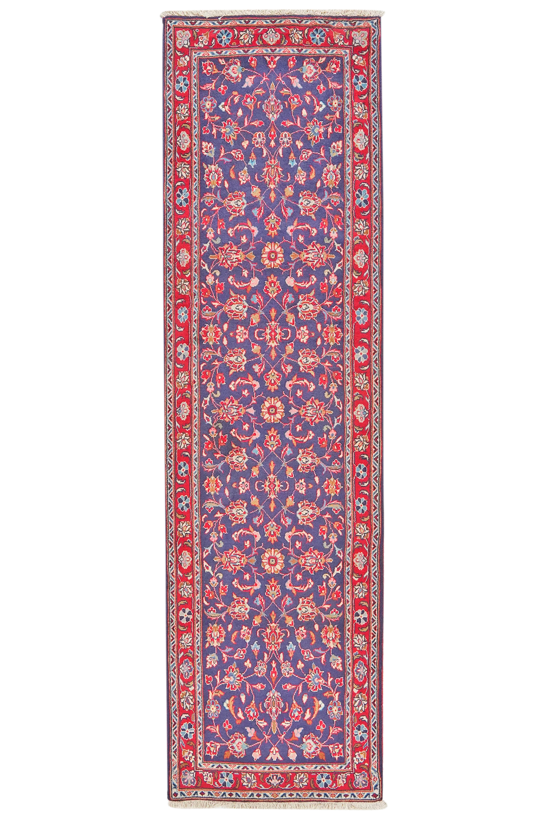 Ardakan — Hand-knotted, 75x270 cm, Blue, 100% Virgin Wool | Main view