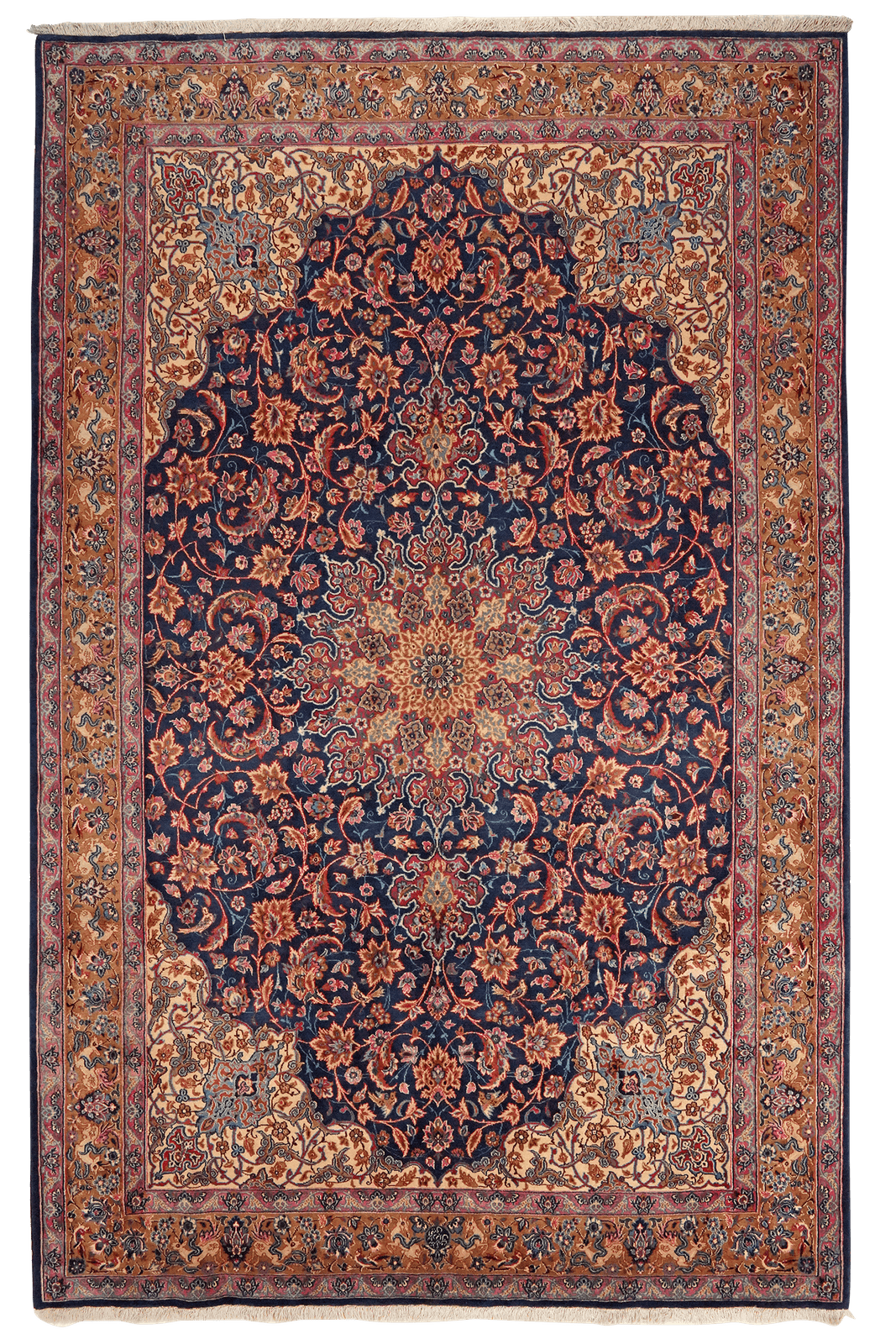 Moud — Hand-knotted, 197x311 cm, Blue, 100% Virgin Wool | Main view