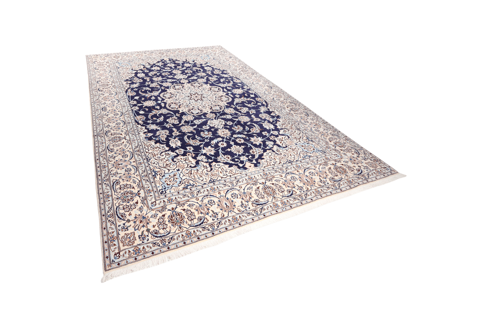 Nain 9La — Hand-knotted, 247x348 cm, Blue, 100% Virgin Wool | View 5