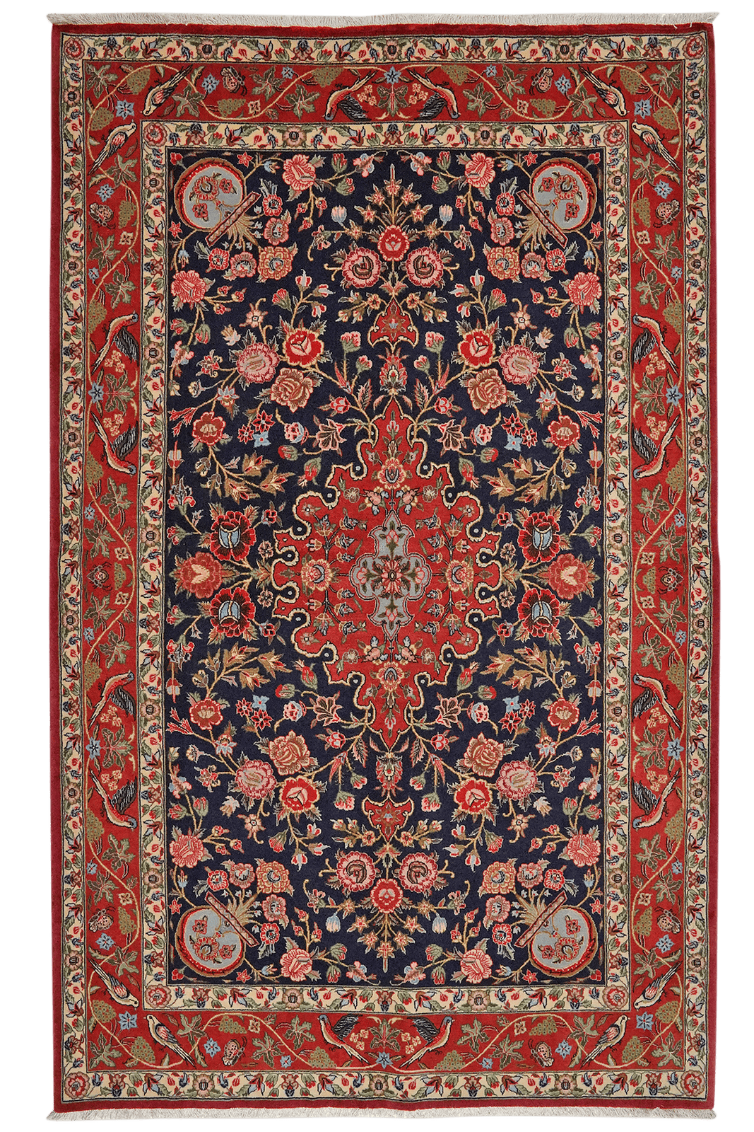 Ghoum — Hand-knotted, 143x232 cm, Blue, 100% Virgin Wool | Main view