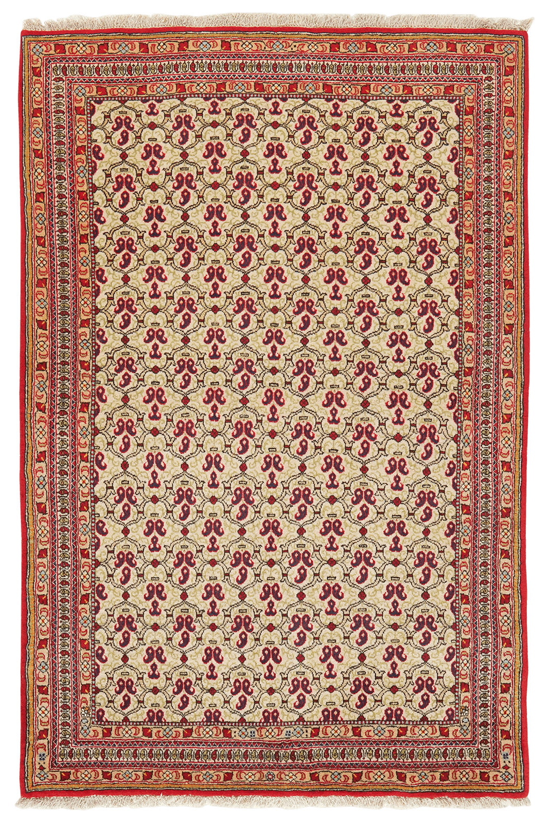 Ghoum — Hand-knotted, 104x154 cm, Beige, 100% Virgin Wool | Main view