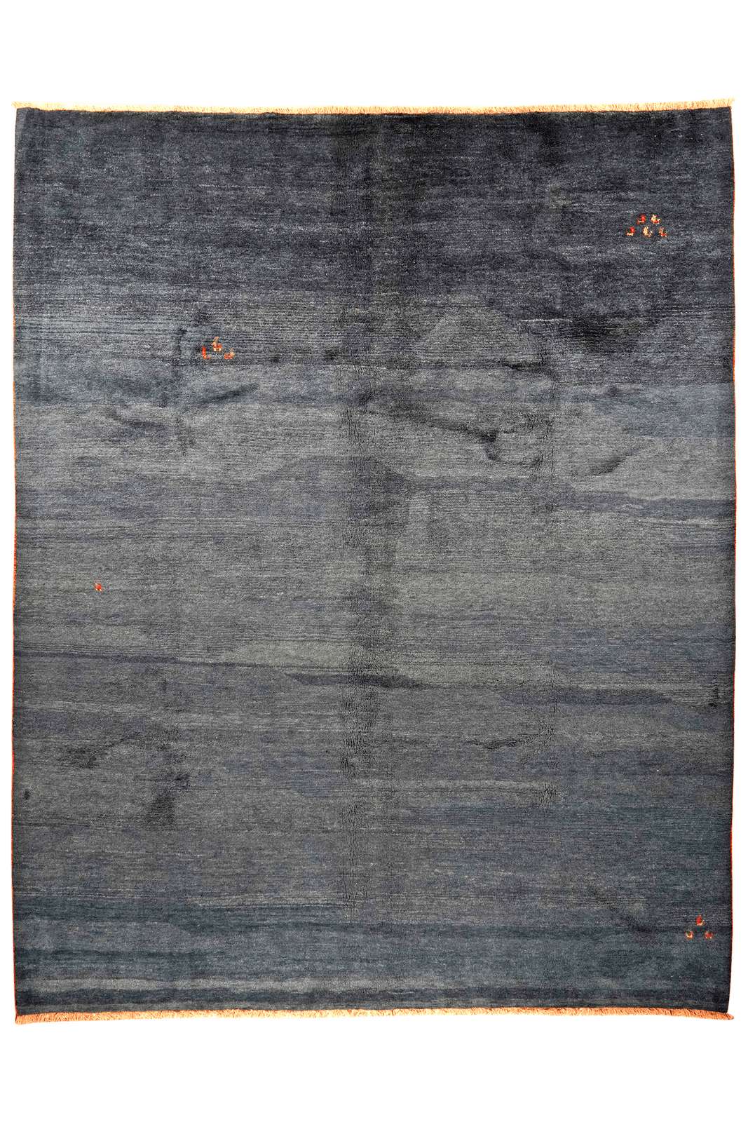 Gabbeh — Hand-knotted, 300x380 cm, Blue, 100% Virgin Wool | Main view
