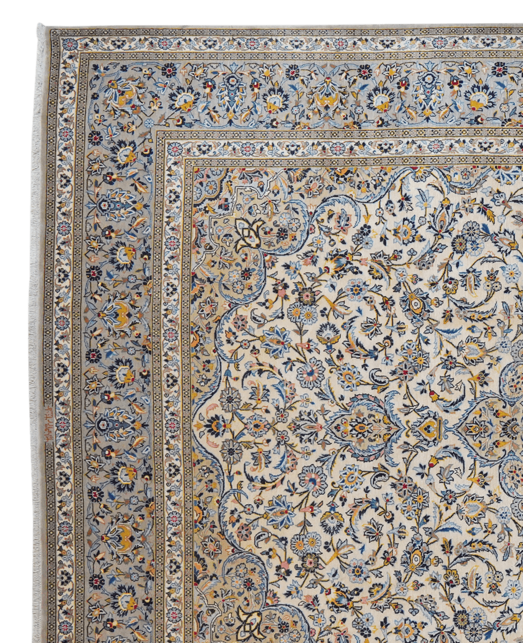 Kashan — Hand-knotted, 285x375 cm, Beige, 100% Virgin Wool | View 3
