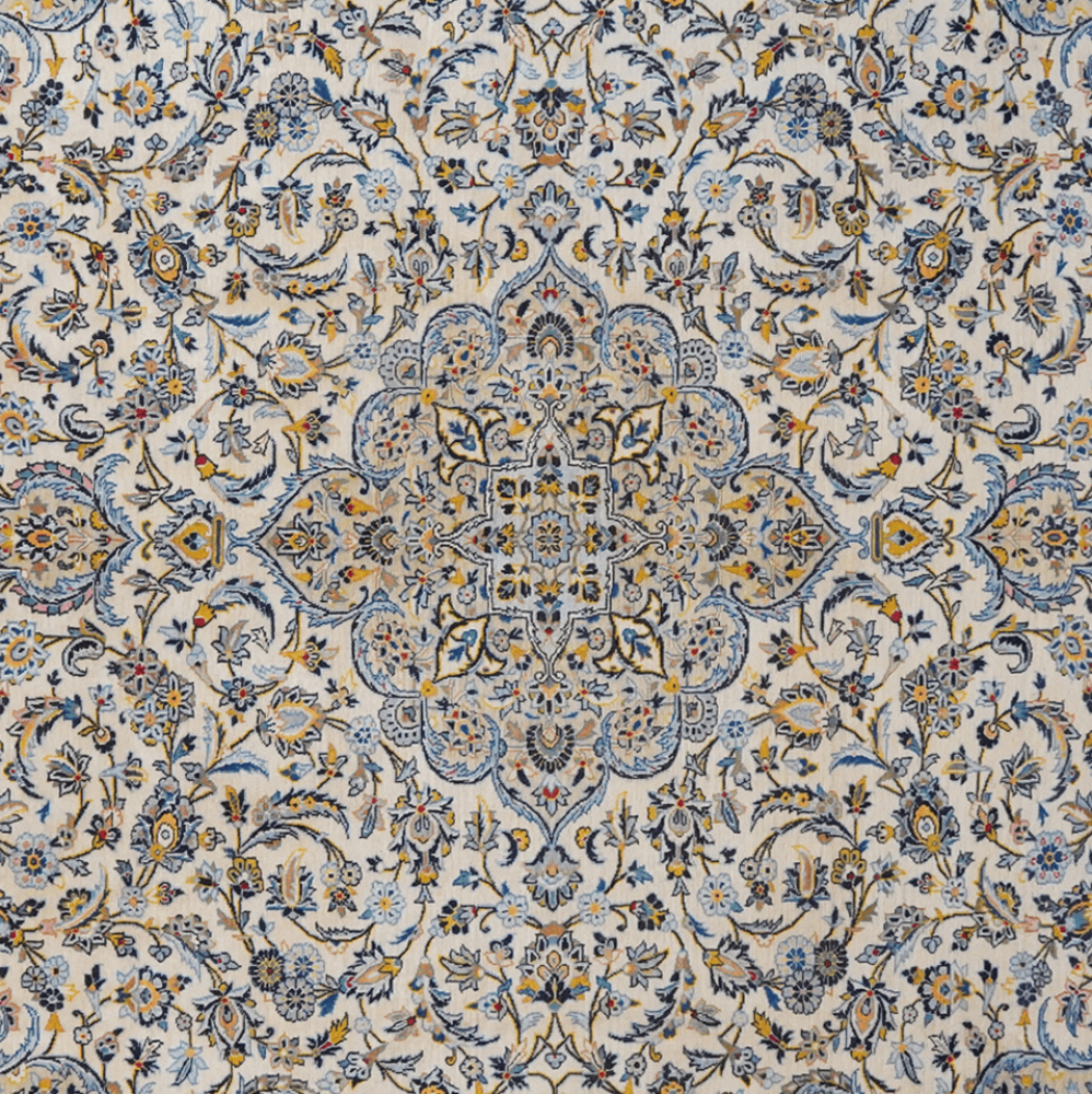 Kashan — Hand-knotted, 285x375 cm, Beige, 100% Virgin Wool | View 4