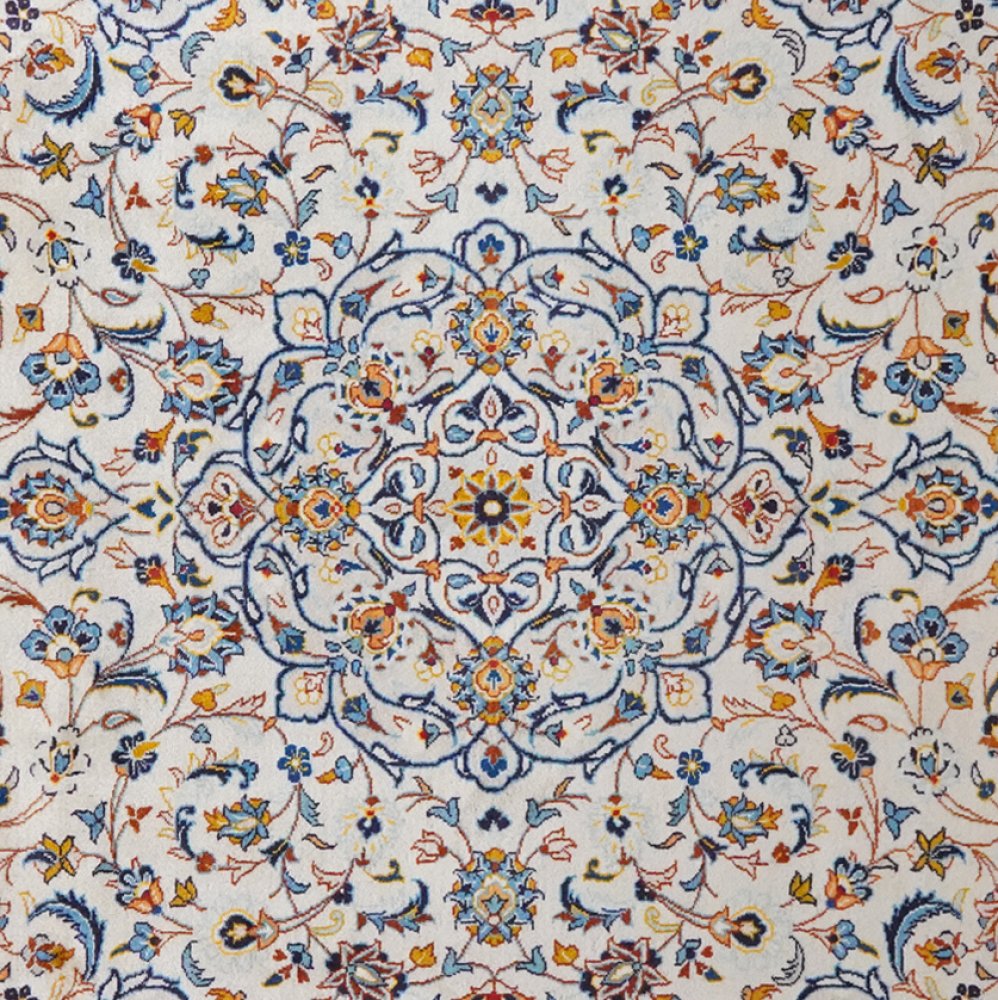Kashan — Hand-knotted, 267x385 cm, Beige, 100% Virgin Wool | View 4