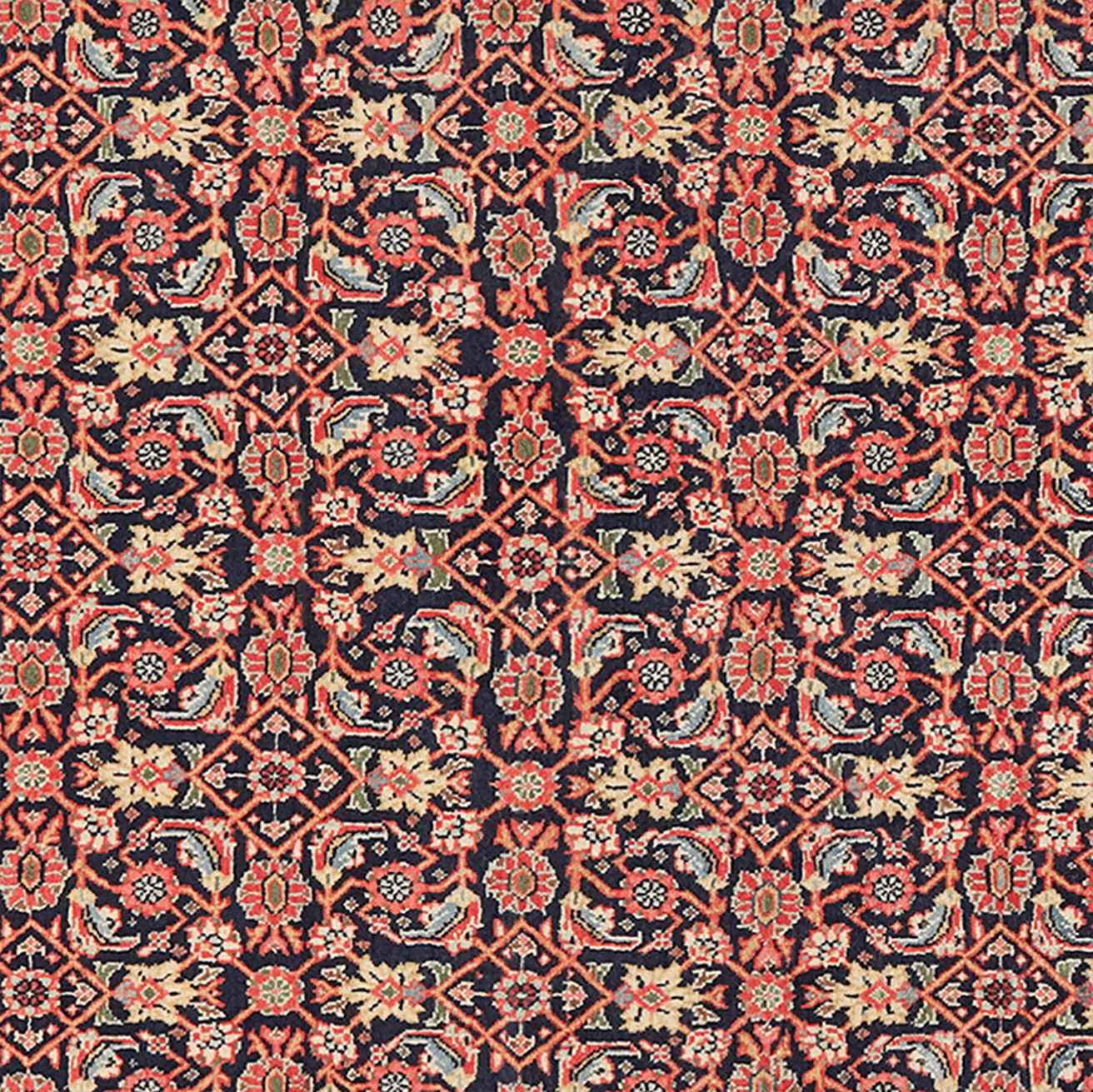 Sarough — Hand-knotted, 135x210 cm, Blue, 100% Virgin Wool | View 4