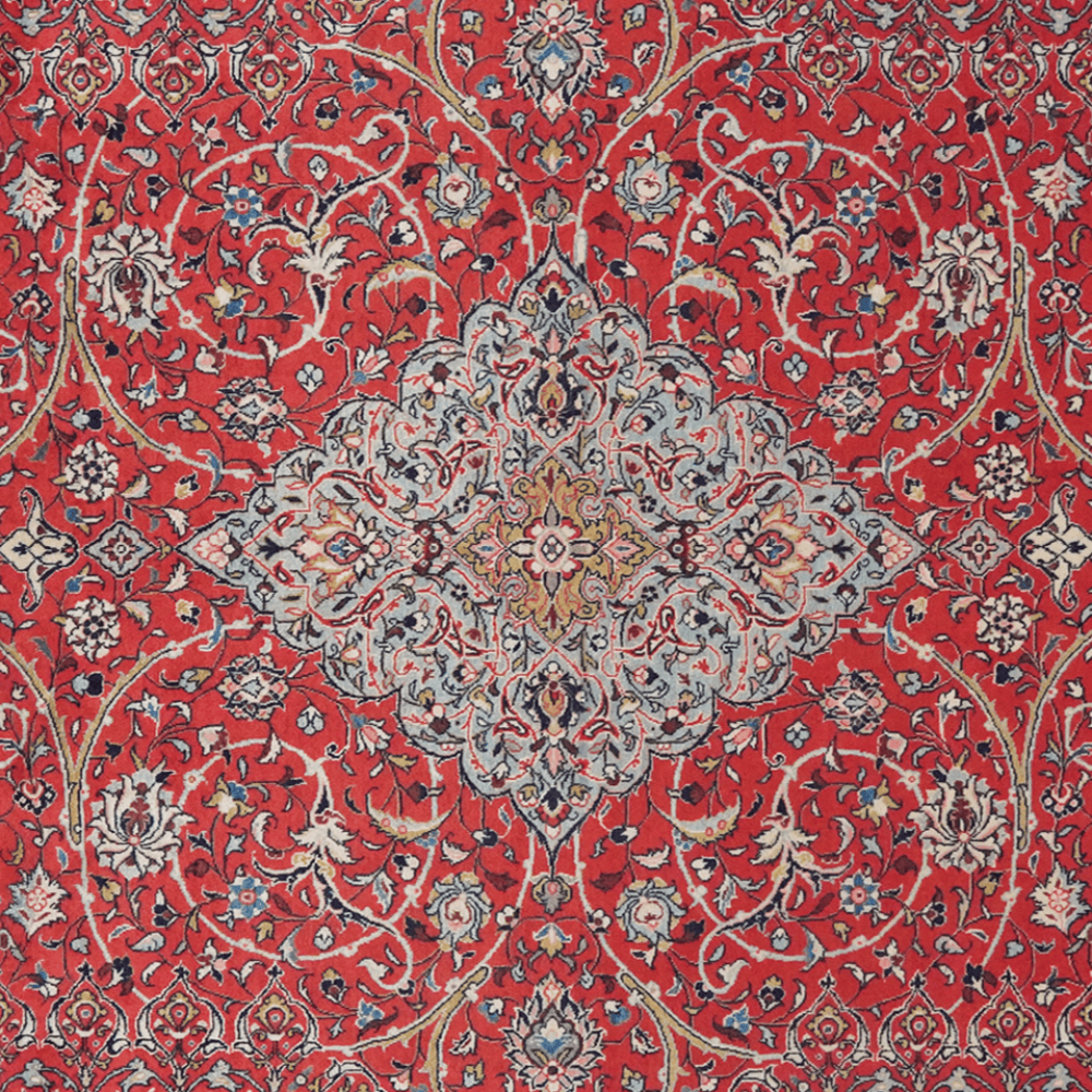 Sarough — Hand-knotted, 273x371 cm, Red, 100% Virgin Wool | View 4