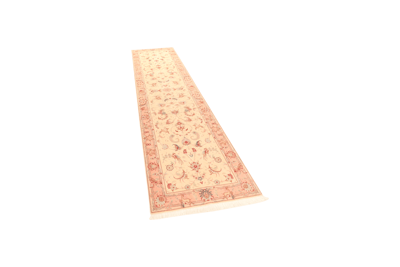 Tabriz 50 Raj — Hand-knotted, 80x298 cm, Beige, 100% Virgin Wool | View 5