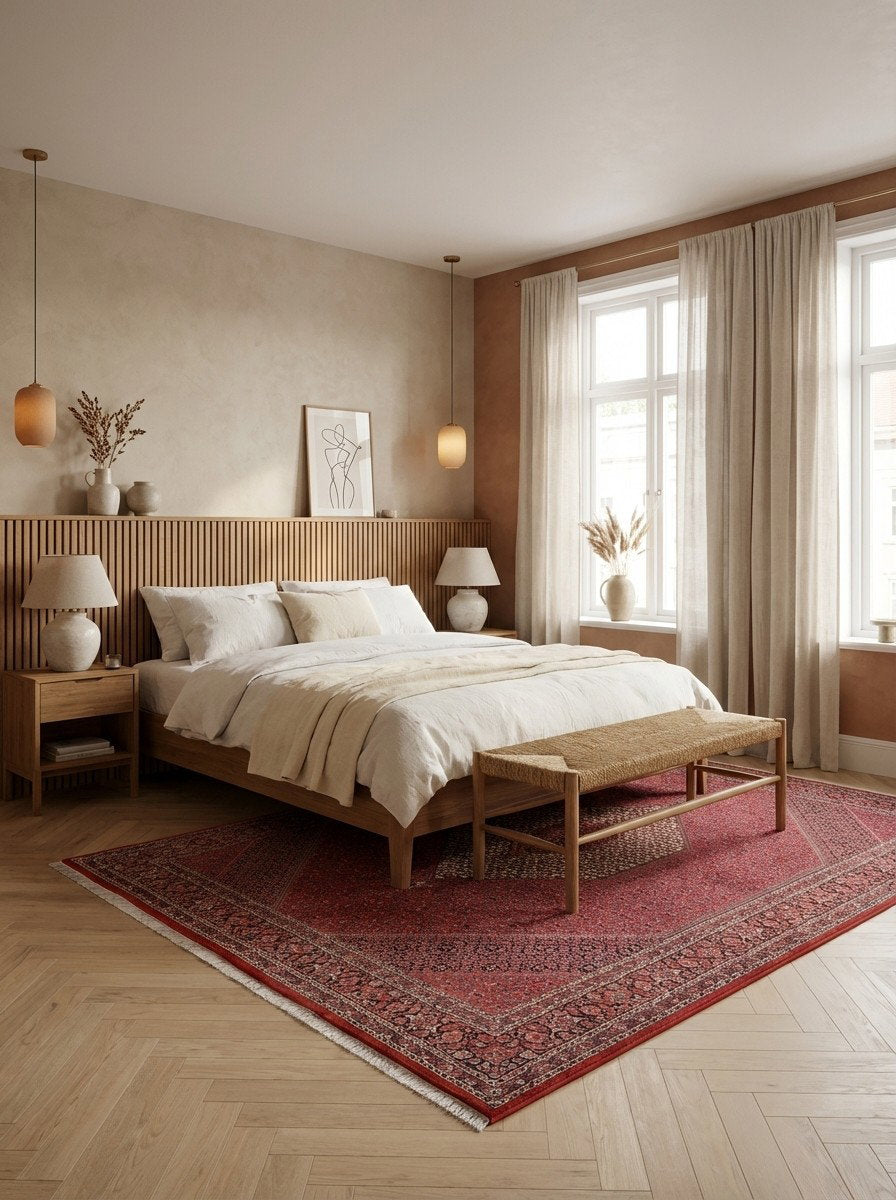 Bidjar — Handgefertigt, 314x255 cm, Blau, 100% Virgin Wool | Detail view