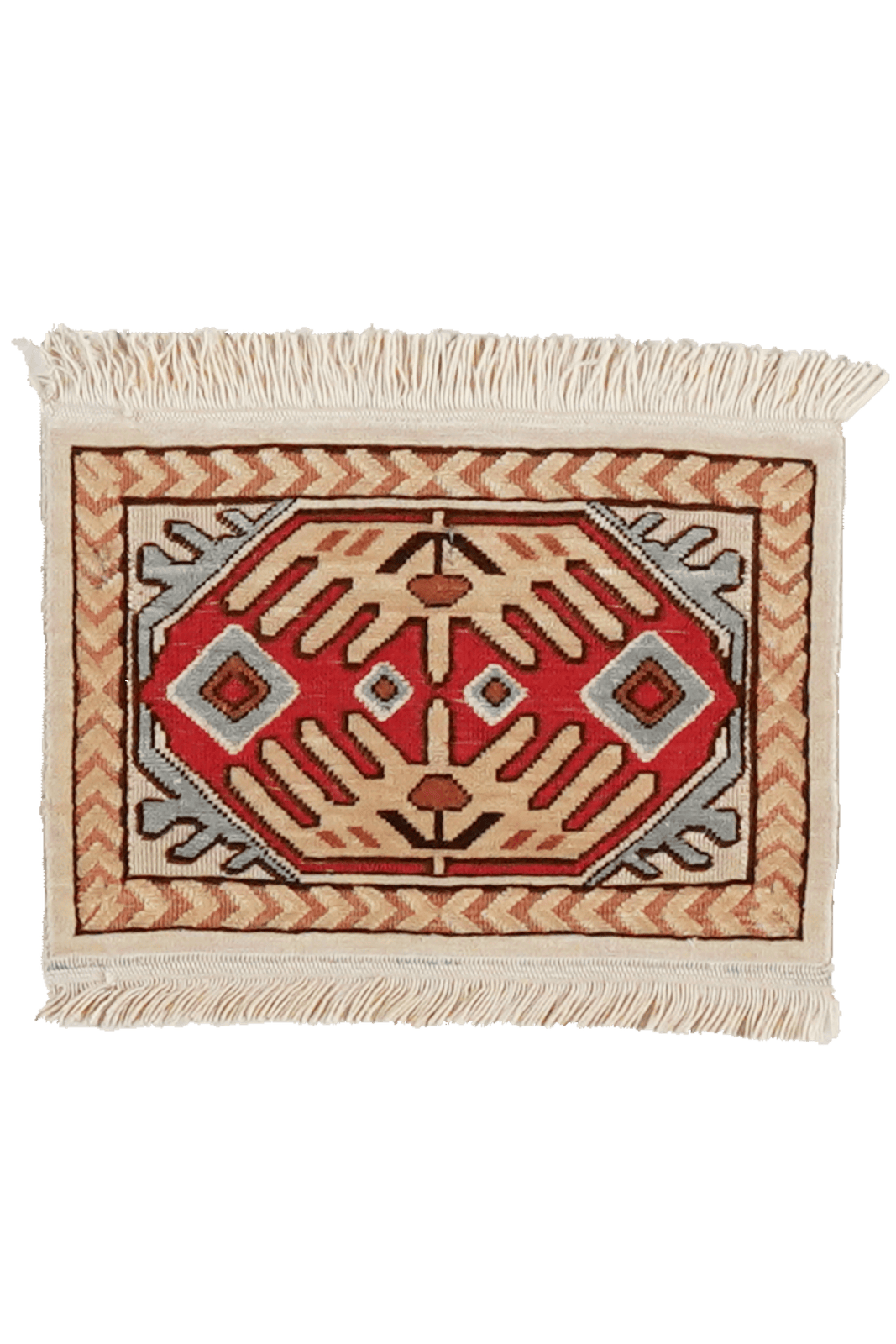 Hereke-Seide — Hand-knotted, 15x23 cm, Beige, 100% Silk | Main view