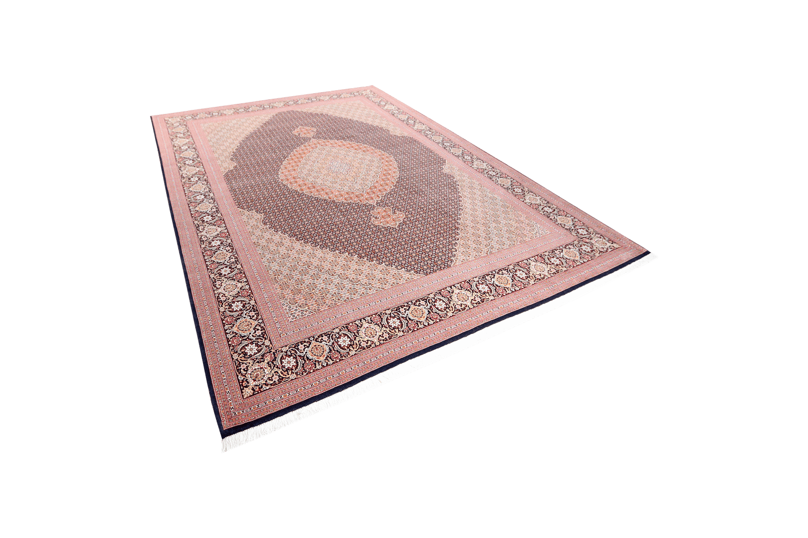 Tabriz 50 Raj — Hand-knotted, 251x355 cm, Blue, 100% Virgin Wool | View 5