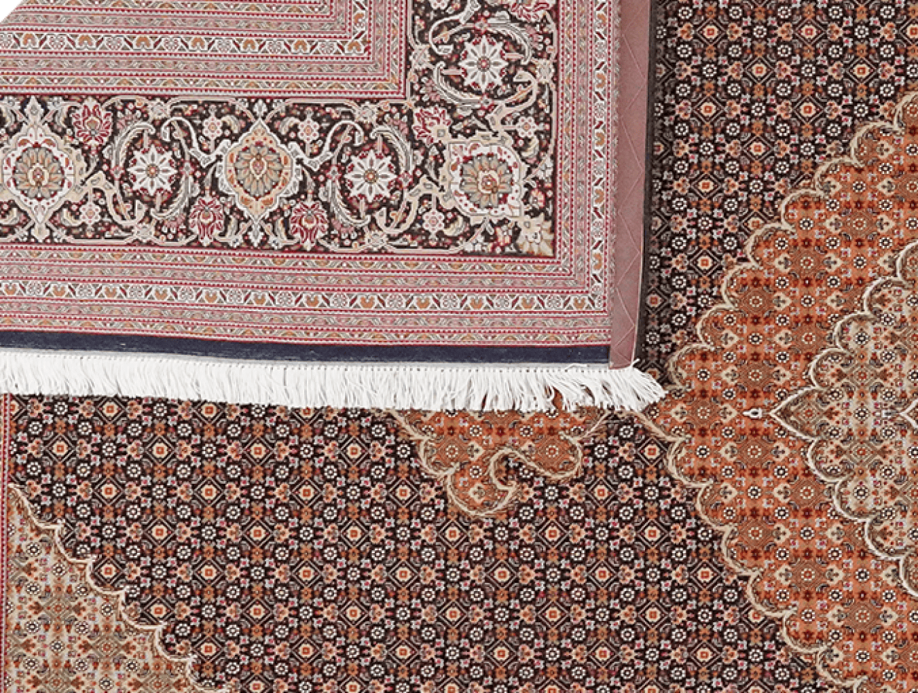 Tabriz 50 Raj — Hand-knotted, 251x355 cm, Blue, 100% Virgin Wool | View 6