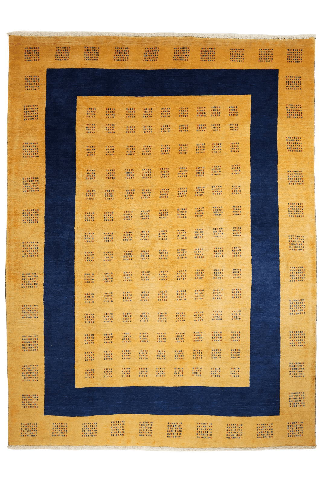 Rizbaf — Hand-knotted, 200x269 cm, Yellow, 100% Virgin Wool | Main view