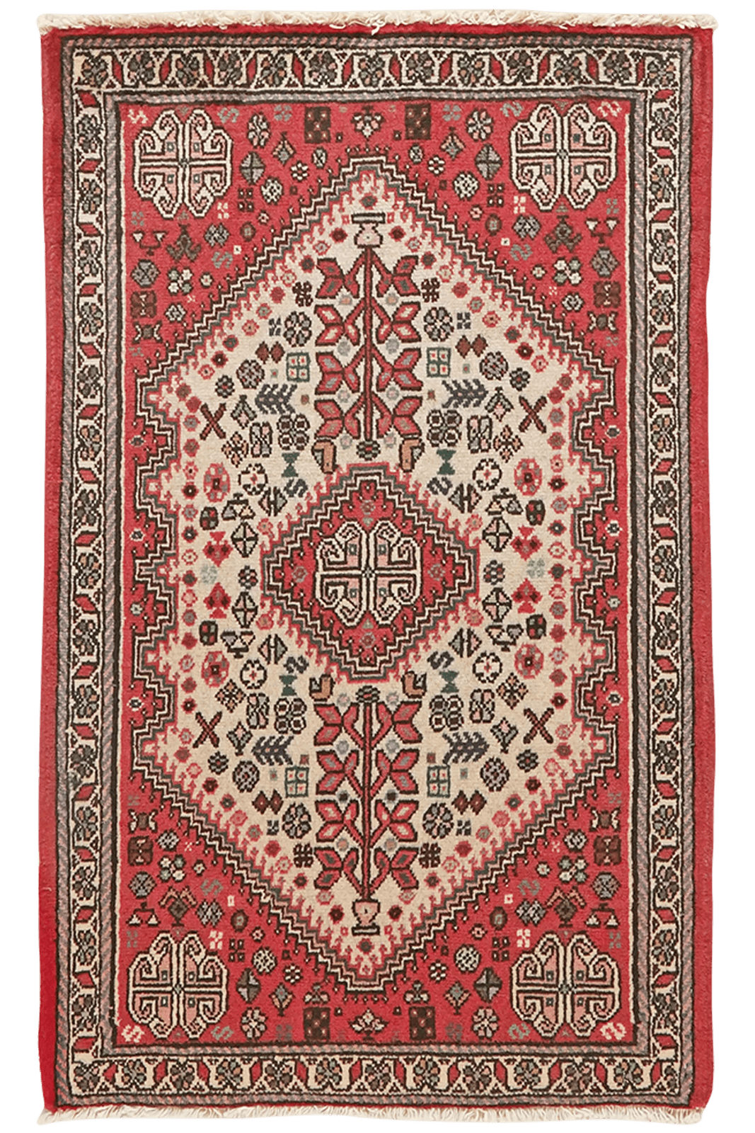 Abadeh — Hand-knotted, 62x101 cm, Beige, 100% Virgin Wool | Main view