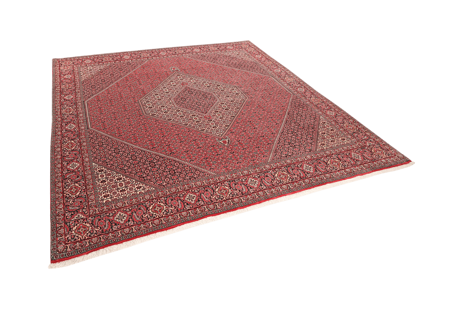 Bidjar — Hand-knotted, 248x248 cm, Red, 100% Virgin Wool | View 5