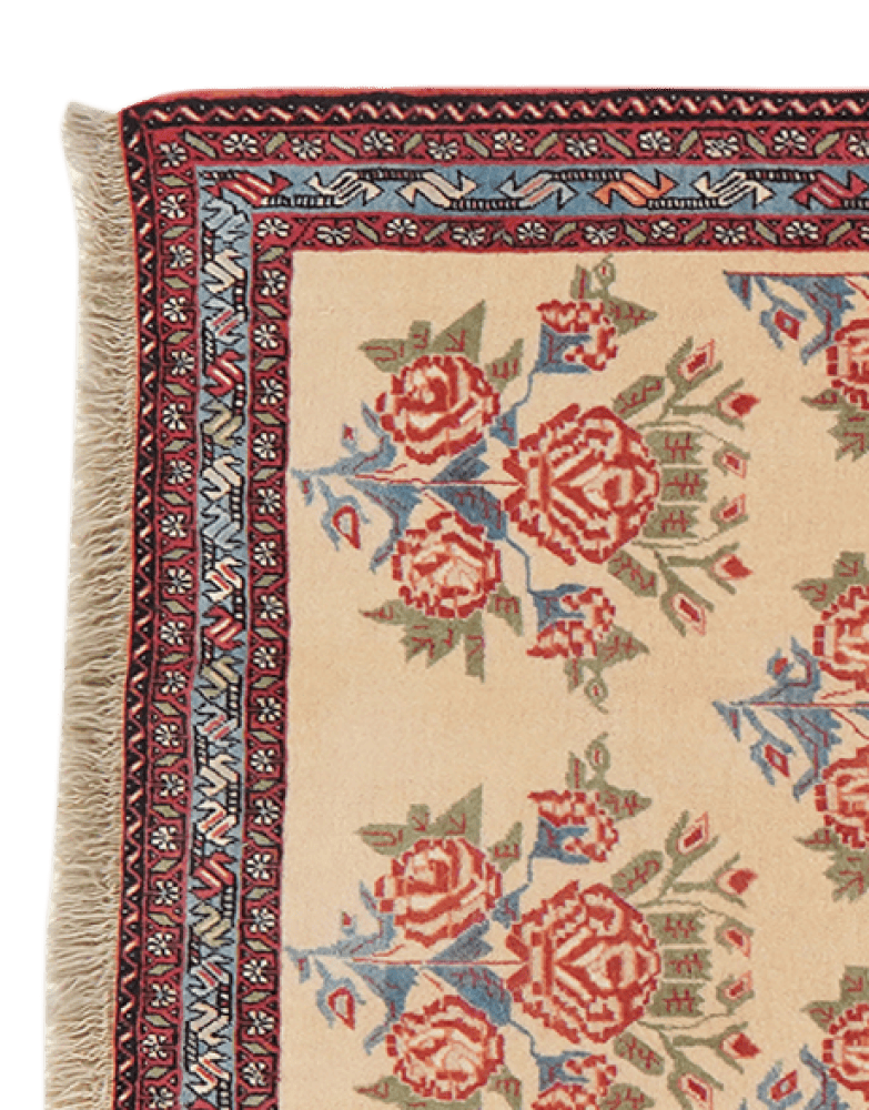 Afshar — Hand-knotted, 87x274 cm, Beige, 100% Virgin Wool | View 3