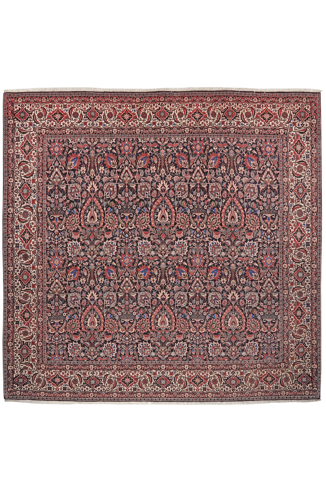 Bidjar — Hand-knotted, 256x250 cm, Blue, 100% Virgin Wool | Main view