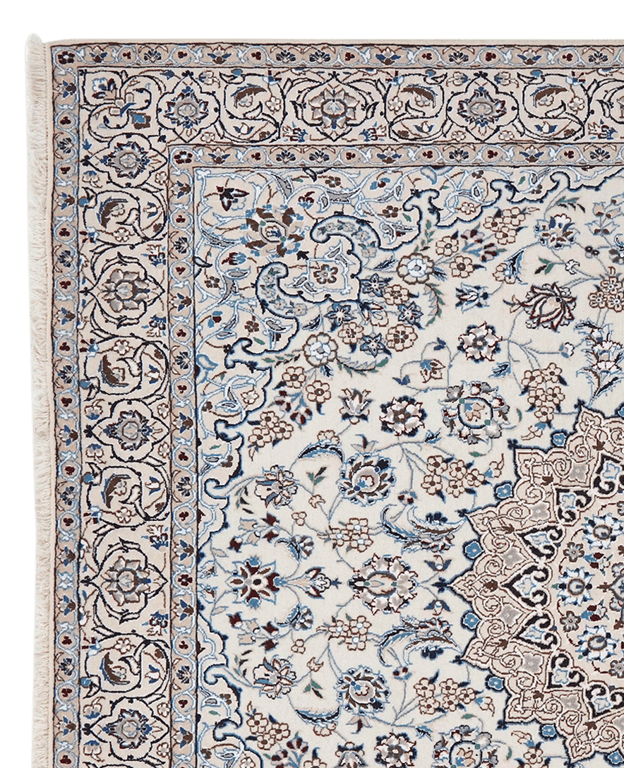 Nain 9La — Hand-knotted, 195x210 cm, Beige, 100% Virgin Wool | View 3