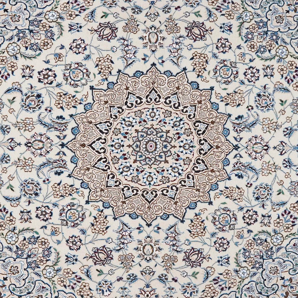 Nain 9La — Hand-knotted, 195x210 cm, Beige, 100% Virgin Wool | View 4